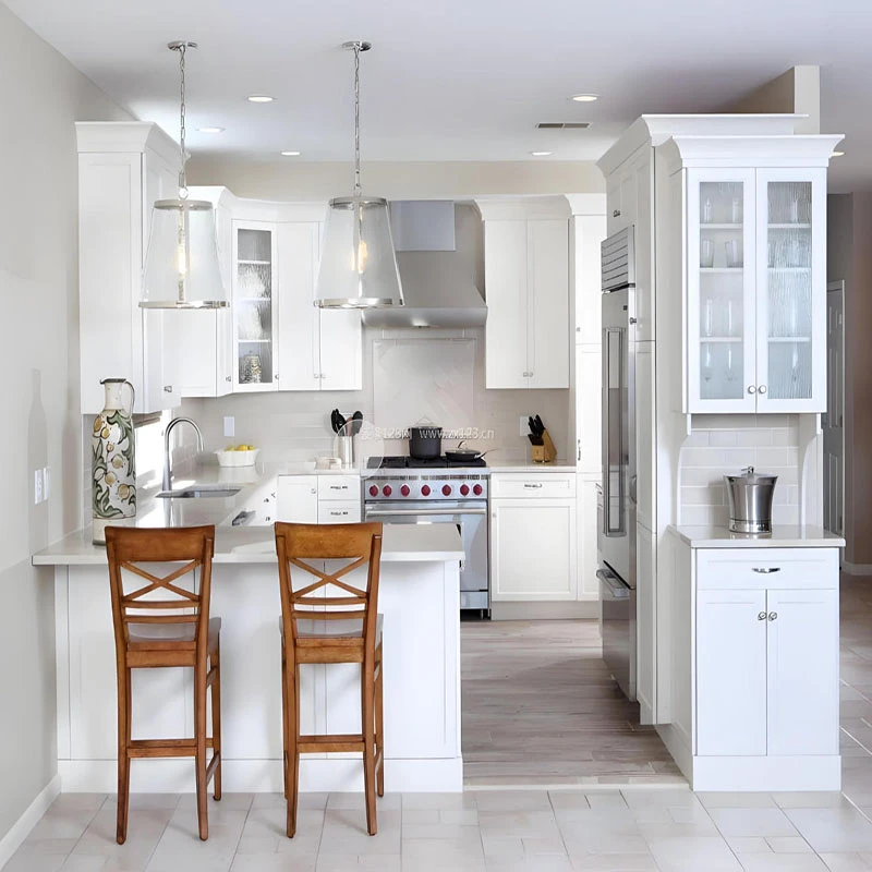 white shaker cabinets white quartz countertops