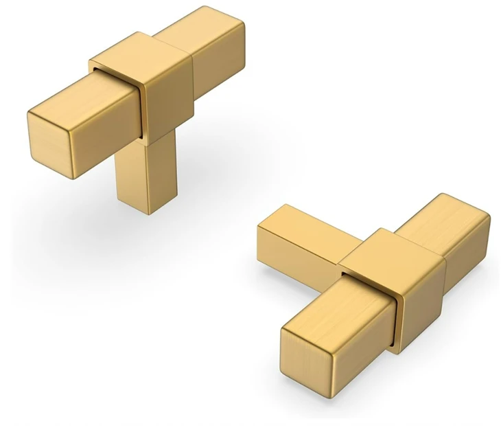 stainless steel square knobs (2)